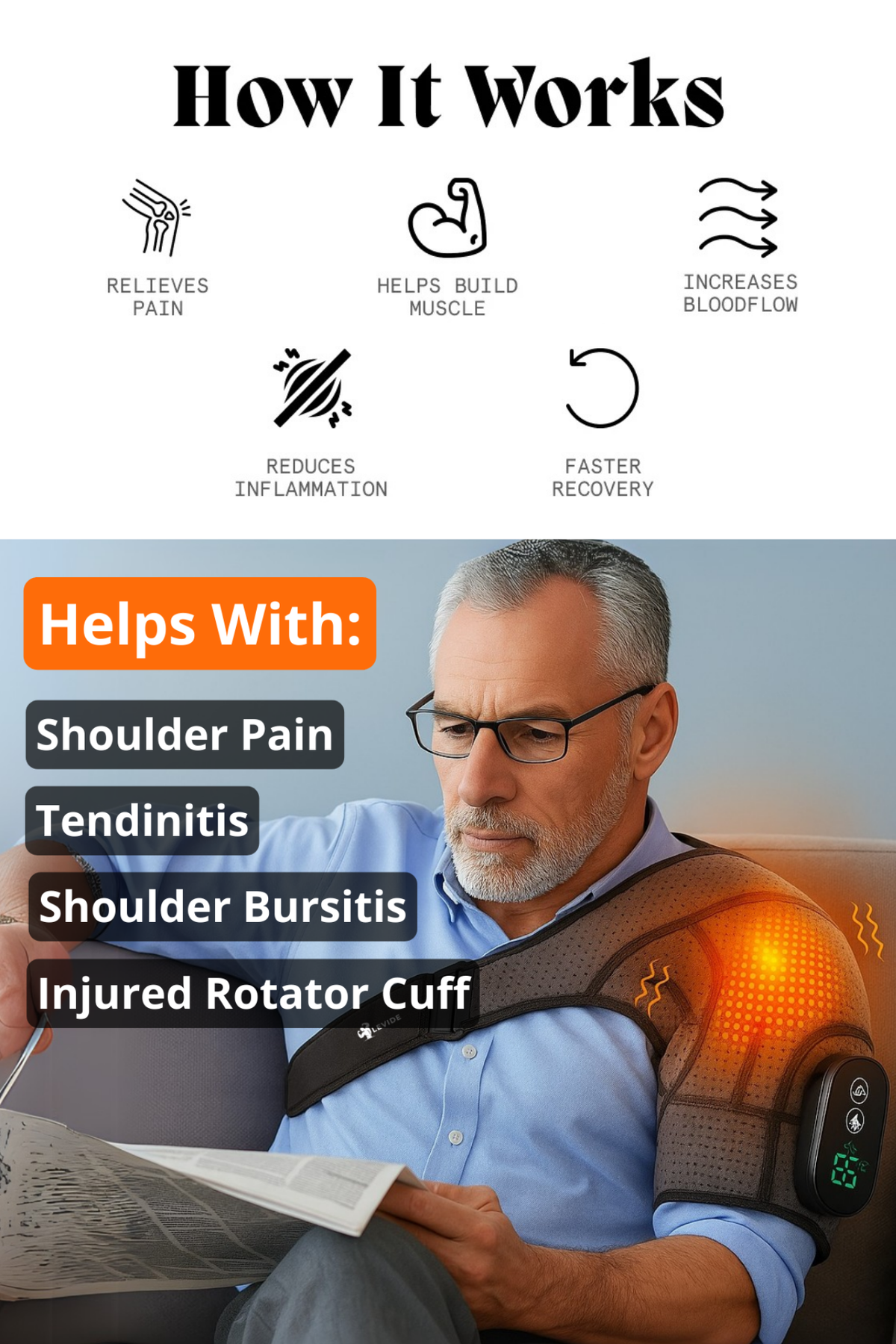 LEVIDE™ Heated Shoulder Massager
